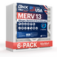 BNX TruFilter 10x10x1 MERV 13 Pleated Air Filter - Made in USA (6-Pack)
