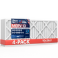 BNX TruFilter 10x24x1 MERV 13 Pleated Air Filter – Made in USA (4-Pack)