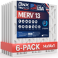 BNX 14x14x1 MERV 13 Pleated Air Filter – Made in USA (6-Pack)