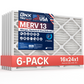 BNX TruFilter 16x24x1 MERV 13 Pleated Air Filter - Made in USA (6-Pack)
