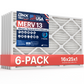 BNX TruFilter16x25x1 MERV 13 Pleated Air Filter – Made in USA (6-Pack)