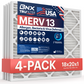 BNX TruFilter 18x20x1 MERV 13 Pleated Air Filter - Made in USA (4-Pack)