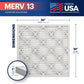 BNX TruFilter 20x20x1 MERV 13 Pleated Air Filter - Made in USA (12-Pack)