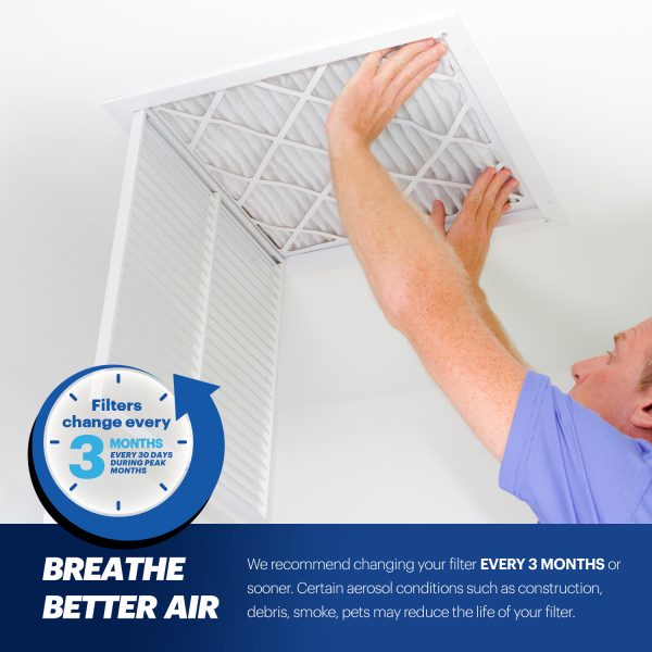 BNX 14x14x1 MERV 13 Pleated Air Filter – Made in USA (6-Pack)