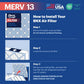 BNX TruFilter14x25x1 MERV 13 Pleated Air Filter – Made in USA (4-Pack)