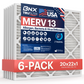 BNX TruFilter 20x22x1 MERV 13 Pleated Air Filter - Made in USA (6-Pack)