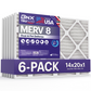 BNX TruFilter 14x20x1 MERV 8 Pleated Air Filter – Made in USA (6-Pack)