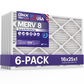 BNX TruFilter 16x25x1 MERV 8 Pleated Air Filter – Made in USA (6-Pack)
