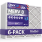 BNX TruFilter 20x25x1 MERV 8 Pleated Air Filter – Made in USA (6-Pack)