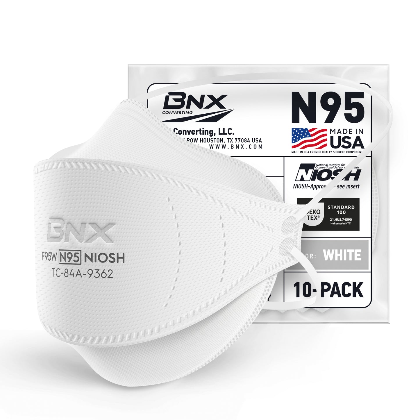 BNX N95 Respirator Mask (F95W) – White