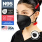 BNX N95 Mask Respirator (NIOSH) (Model: H95B), Black Made in USA