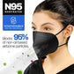 BNX N95 Mask Respirator (NIOSH) (Model: H95B), Black Made in USA