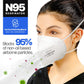 BNX N95 Mask Respirator (NIOSH) (Model: H95W), White
