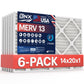BNX 14x20x1 MERV 13 Pleated Air Filter - Made in USA (6-Pack)