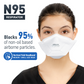 BNX N95 Mask Respirator Duckbill (NIOSH) (Model: A96-2W), White